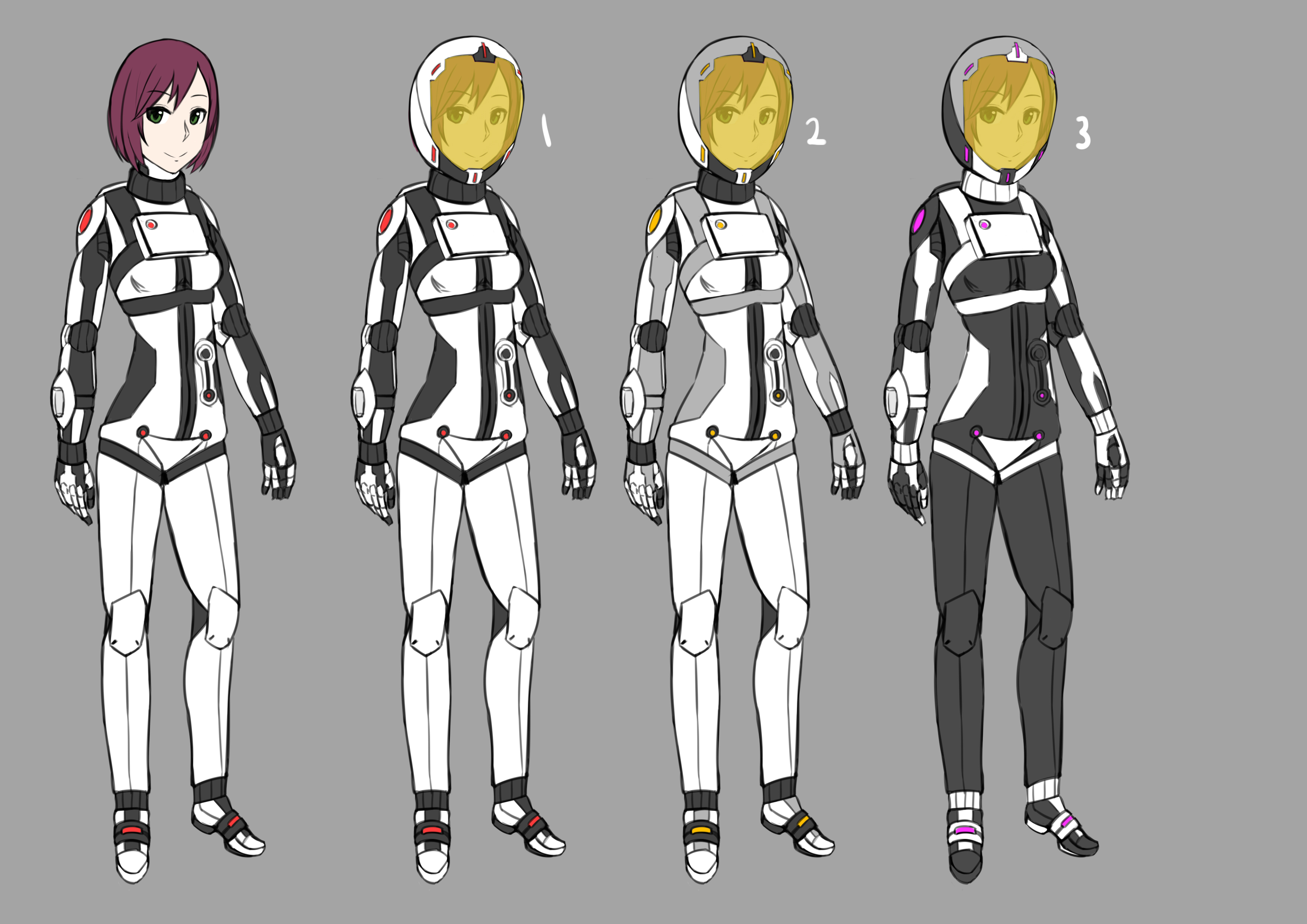 Space suit designs – Salmon Draws (GGSalmon)